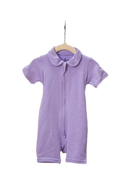 Short Sleeve Romper | Zip