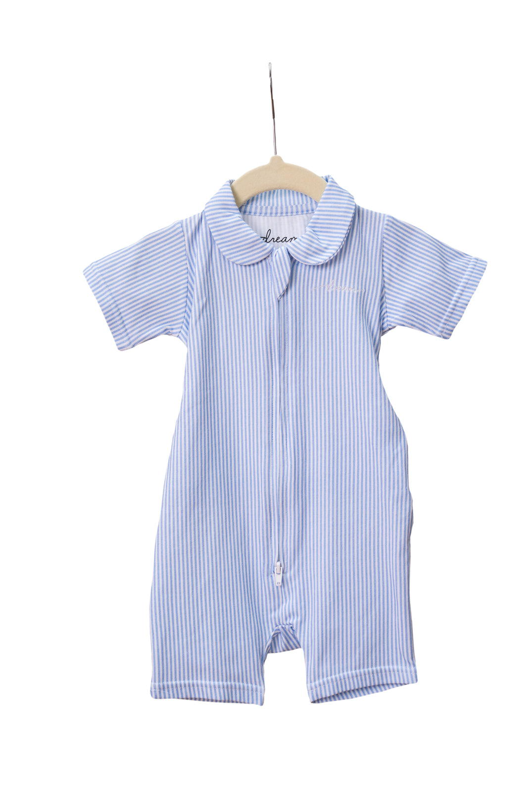Short Sleeve Romper | Zip