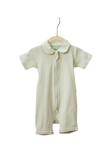 Short Sleeve Romper | Zip