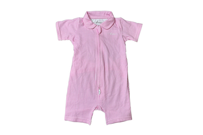Short Sleeve Romper | Zip