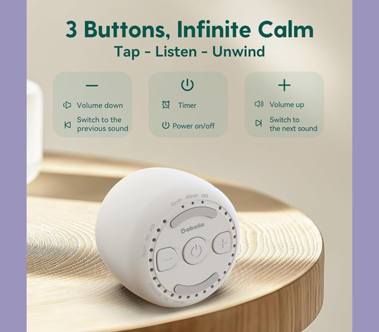 Mini White Noise Babelio Sound Machine