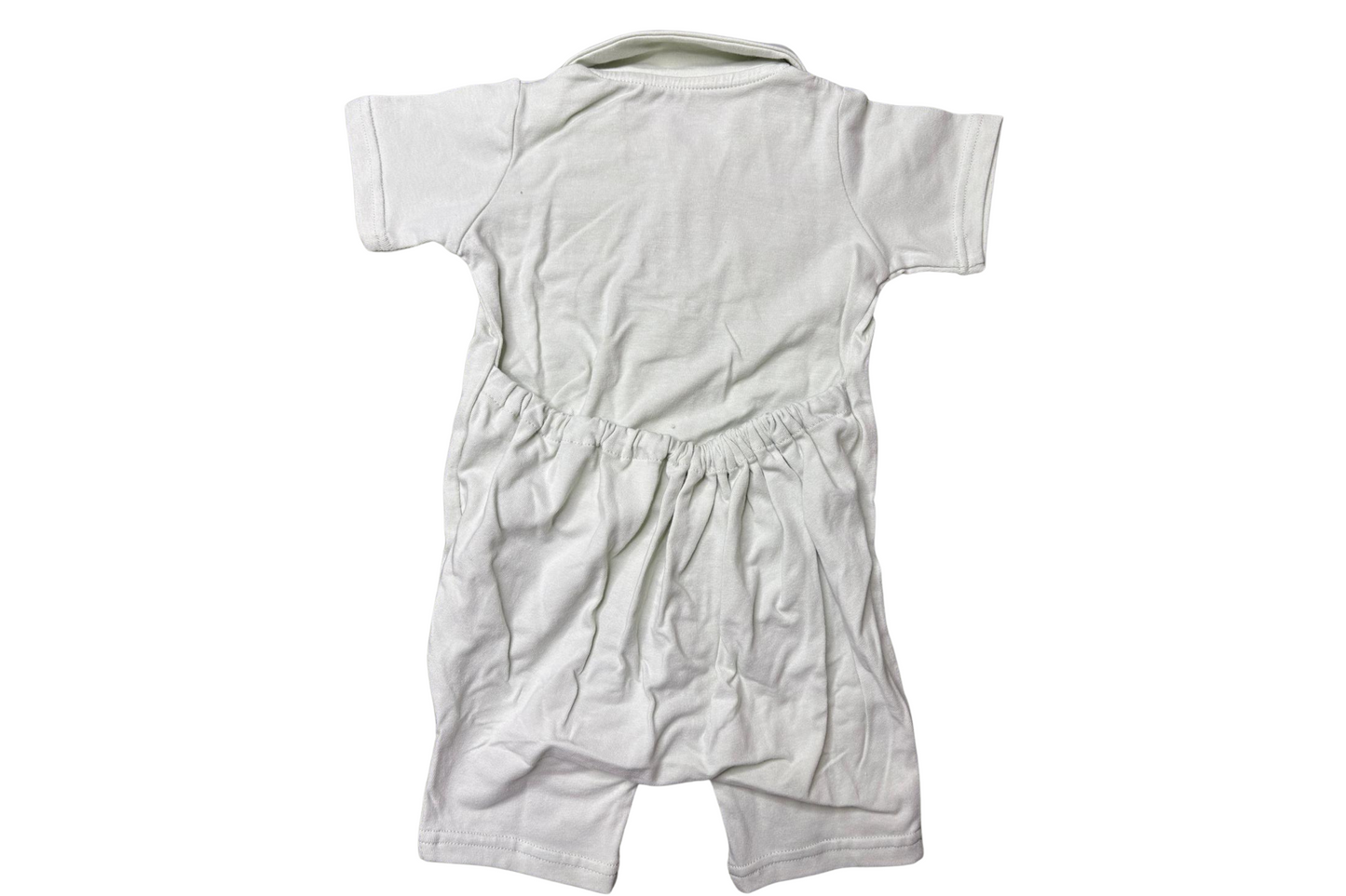Short Sleeve Romper | Zip