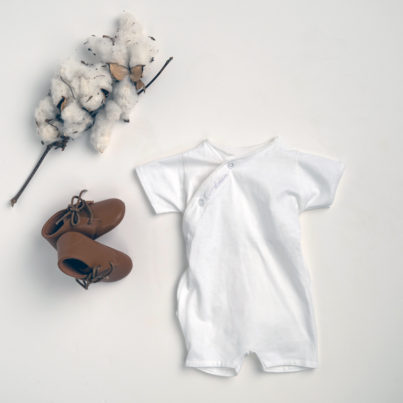 Organic Jersey Cotton Short Sleeve Romper